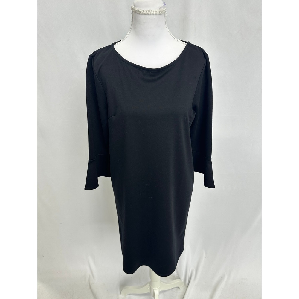 Occasionally Made Women S Dress Black Bell Sleeve Minimalist Professional NWT